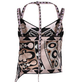 Top foulard in seta con stampa Soleil 6HRM47 6H854063 PUCCI 