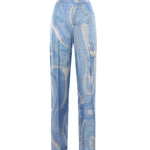 Pantaloni in seta stampa Marmo 6HRT12 6H761005 PUCCI 