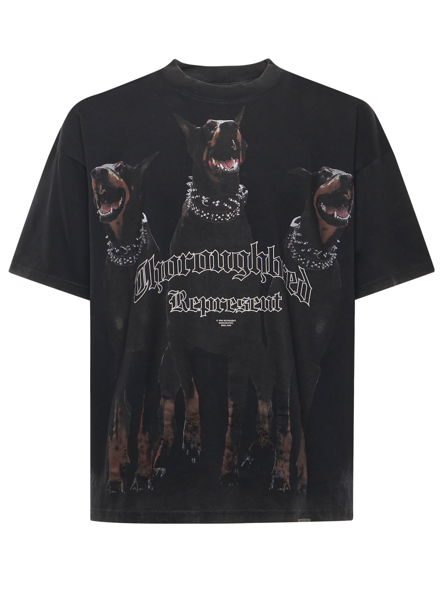 T-shirt Thoroughbred in cotone MLM41135 003 REPRESENT 