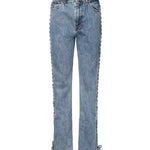 Jeans a gamba dritta con lacci 114595 3054 ROTATE 