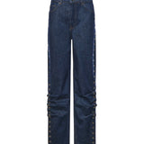 Jeans a gamba larga con bottoni 114816 D03 ROTATE 