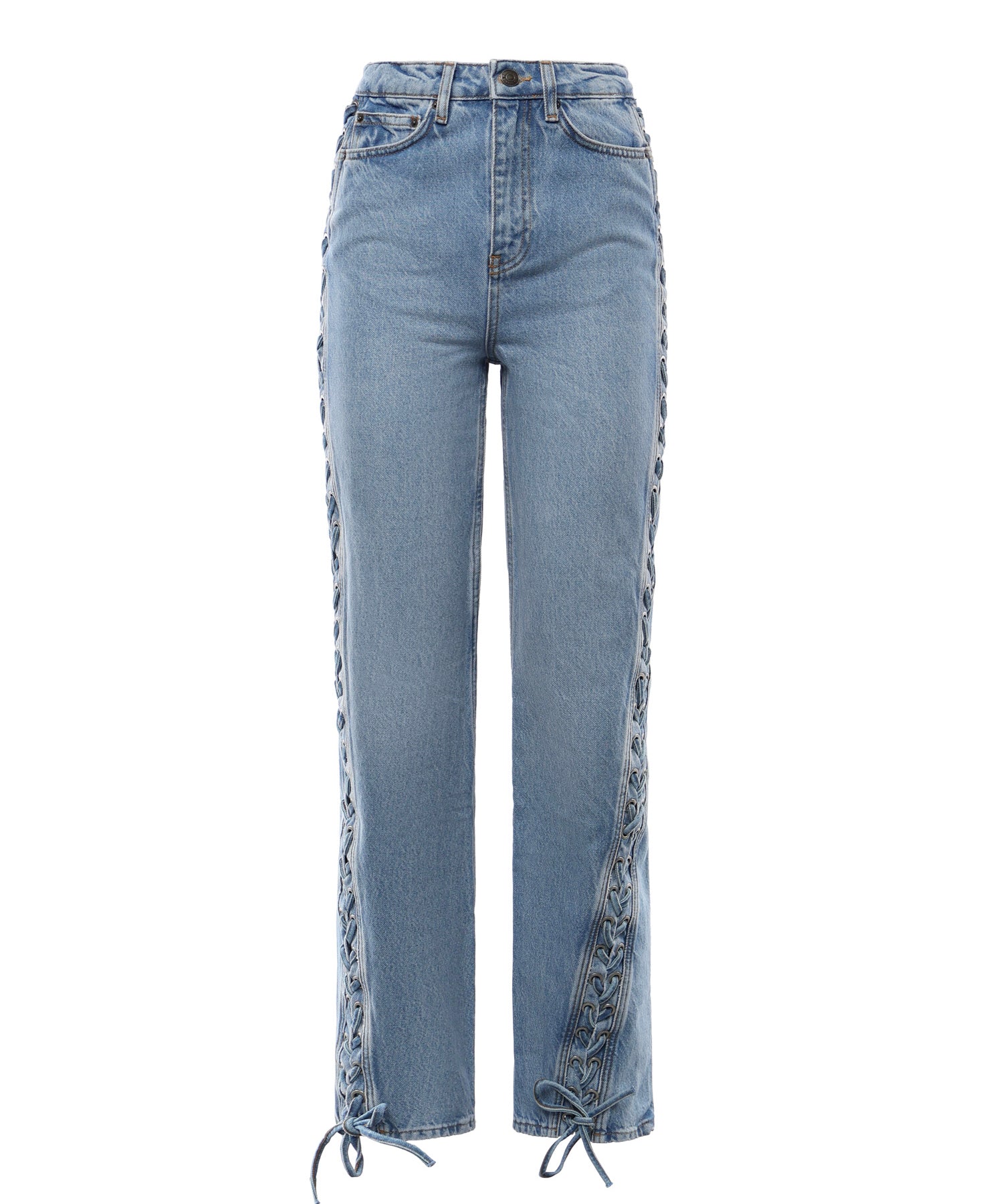 Jeans twisted lacing in denim 115169 1321 ROTATE 