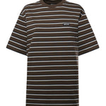T-shirt in jersey di cotone a righe 115318 2476 ROTATE 