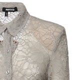 Camicia floreale in rete<BR/> 115704 039 ROTATE 