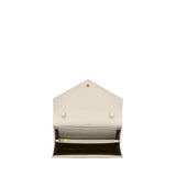 Pochette con catena Cassandre in pelle grain de poudre 377828 BOW019207 SAINT LAURENT 