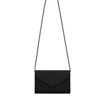 Pochette con catena Cassandre in pelle grain de poudre<BR/> 377828 BOW081000 SAINT LAURENT 