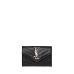 Portafoglio Cassandre Matelassé Envelope in pelle goffrata 414404 BOW011000 SAINT LAURENT 