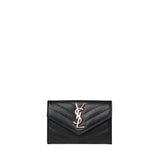 Portafoglio Cassandre Matelassé Envelope in pelle goffrata 414404 BOW011000 SAINT LAURENT 