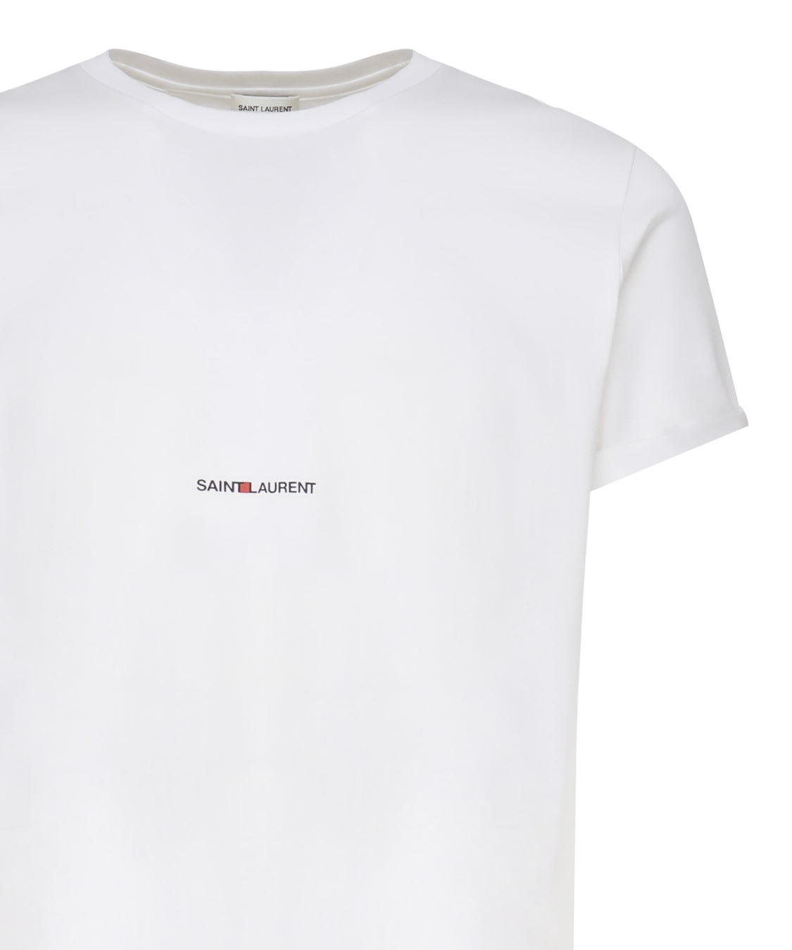 T-shirt in cotone con logo 464572 YB2DQ9000 SAINT LAURENT 