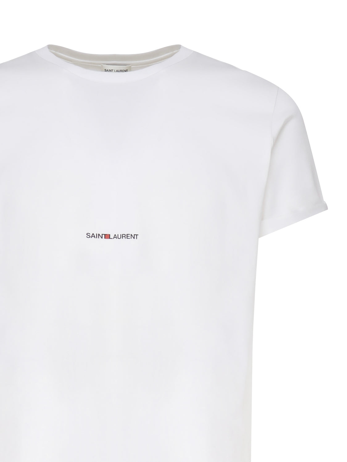 T-shirt in cotone con logo 464572 YB2DQ9000 SAINT LAURENT 
