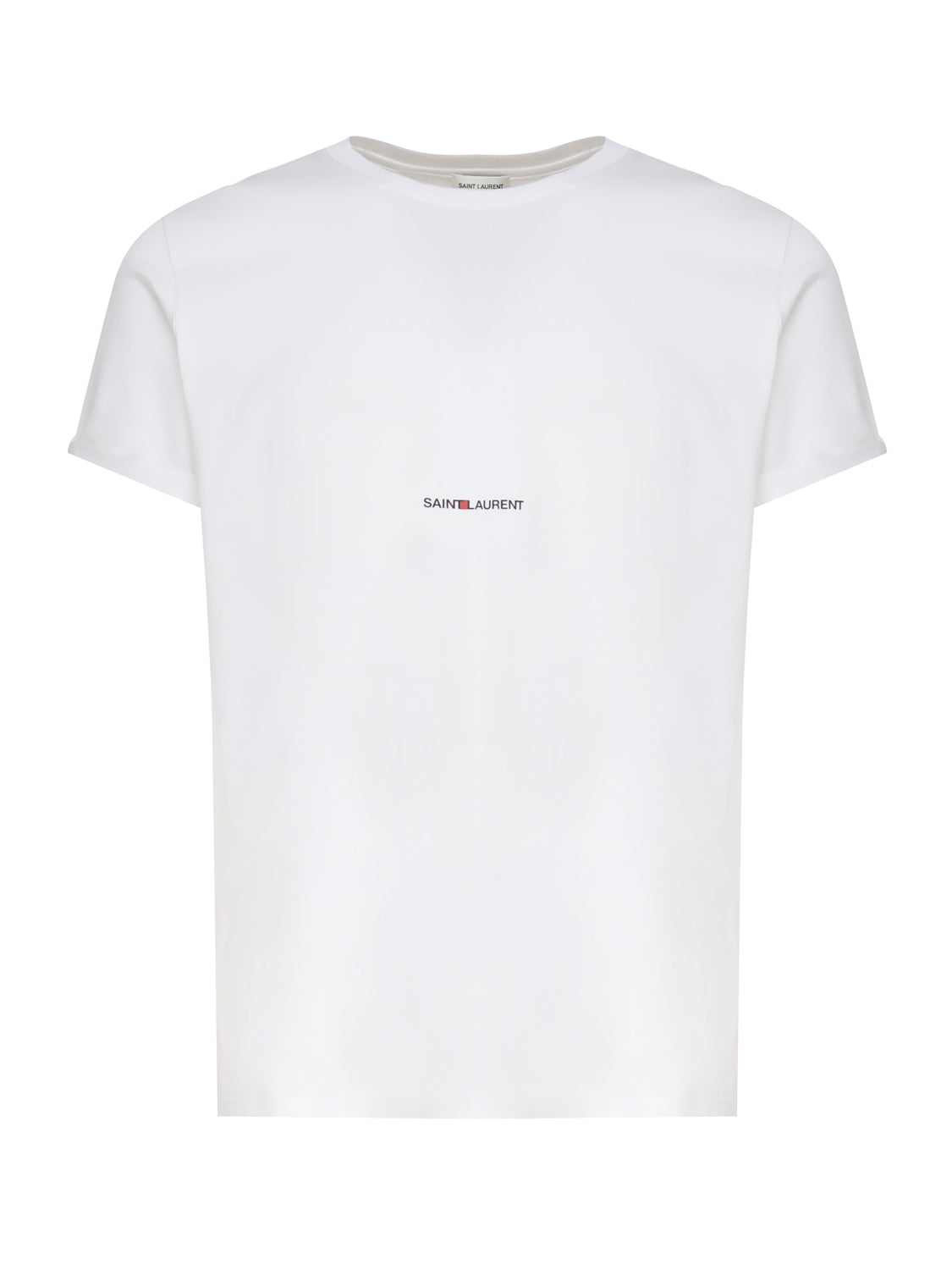 T-shirt in cotone con logo 464572 YB2DQ9000 SAINT LAURENT 