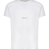 T-shirt in cotone con logo 464572 YB2DQ9000 SAINT LAURENT 