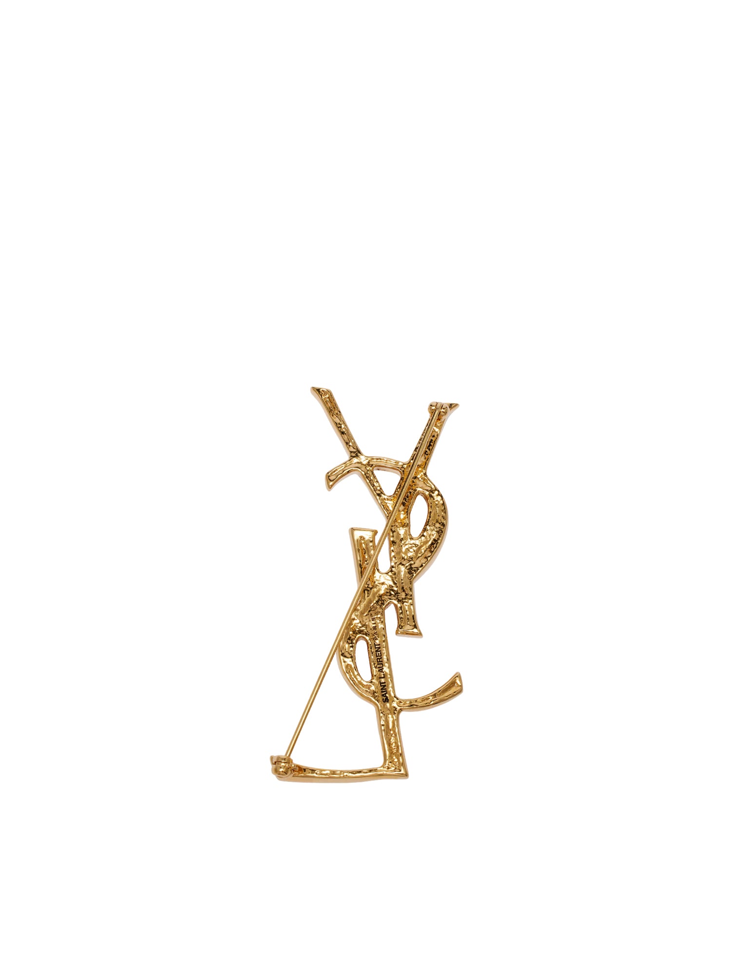 Spilla coccodrillo Cassandre in metallo 470371 Y15008030 SAINT LAURENT 