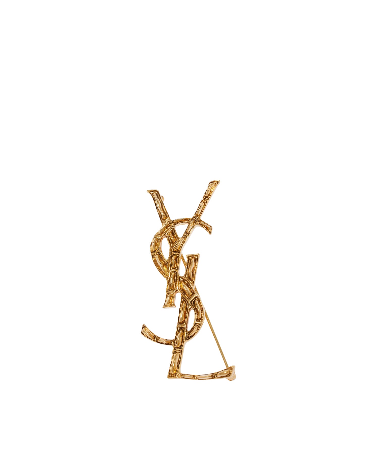Spilla coccodrillo Cassandre in metallo 470371 Y15008030 SAINT LAURENT 