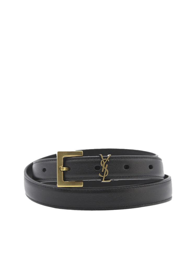 Cintura Cassandre in pelle box 554465 BOO0W1000 SAINT LAURENT 