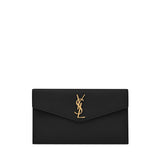 Pochette Uptown in pelle goffrata grain de poudre 565739 1GF0J1000 SAINT LAURENT 