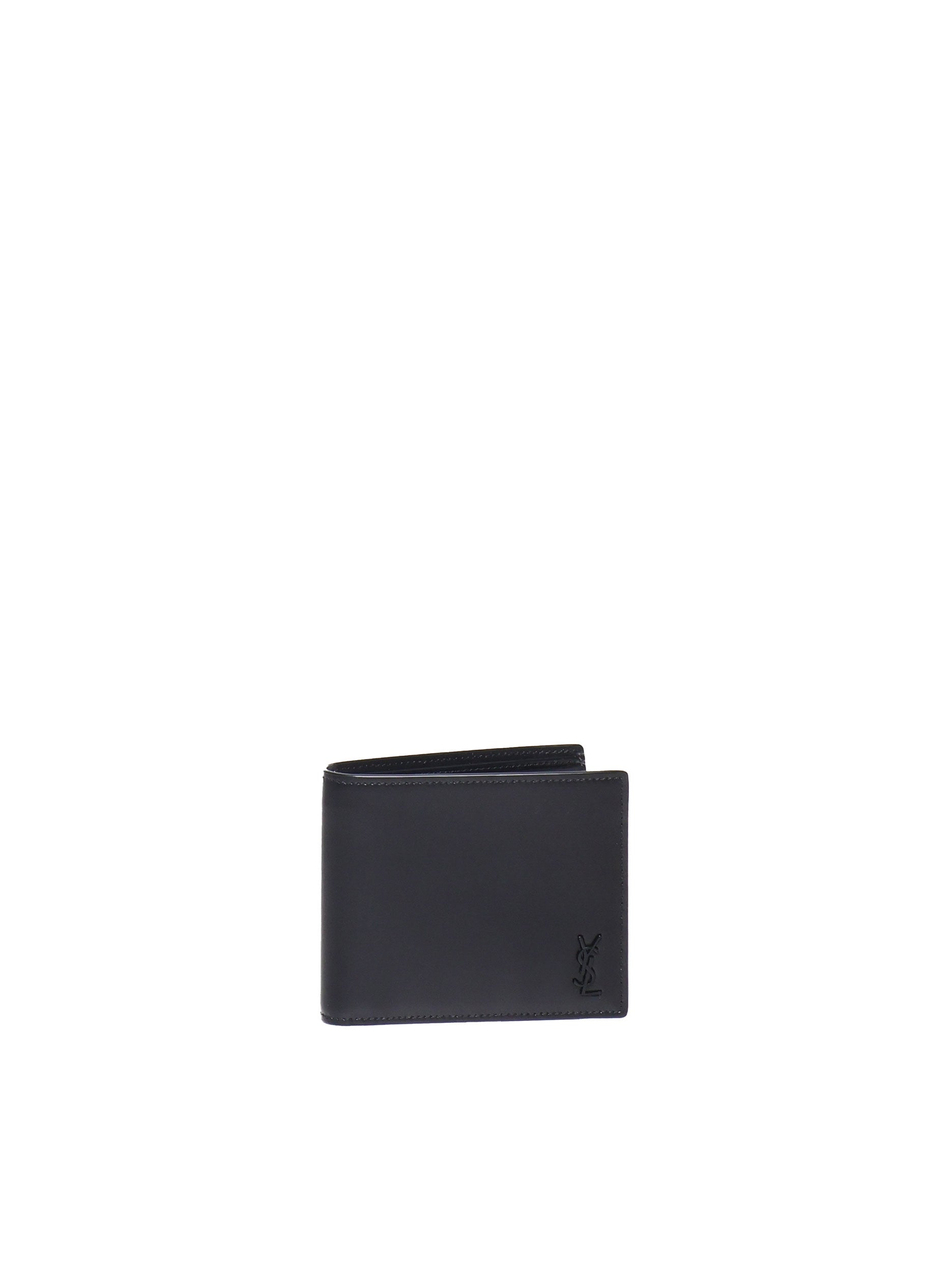 Portafogli Tiny Cassandre east/west in pelle 607727 1JB0U1000 SAINT LAURENT 