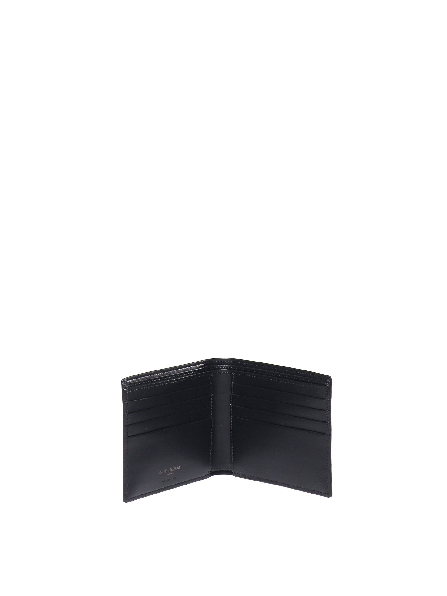 Portafogli Tiny Cassandre east/west in pelle 607727 1JB0U1000 SAINT LAURENT 