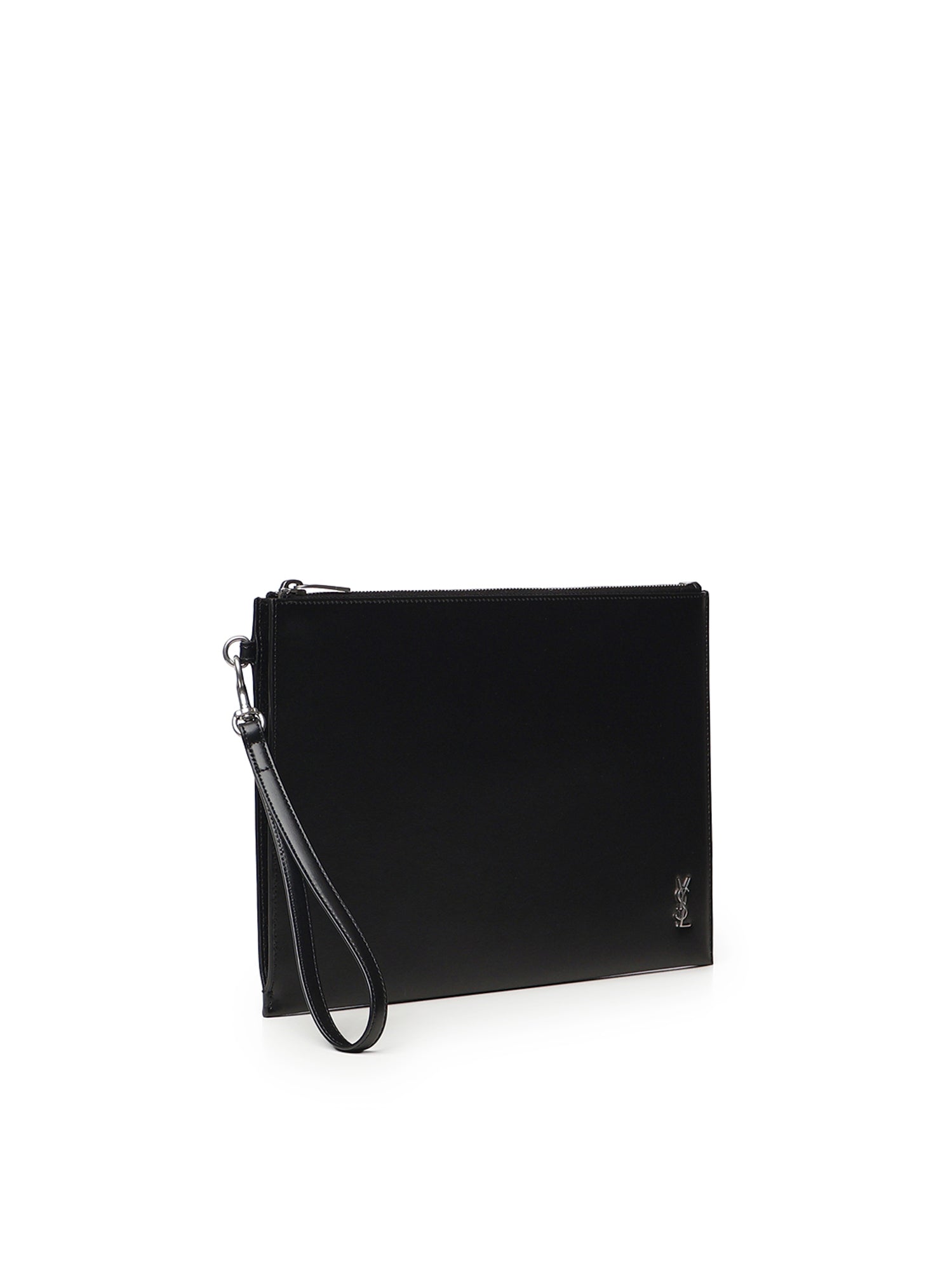 Porta tablet con logo in pelle 683827 1JB0E1000 SAINT LAURENT 