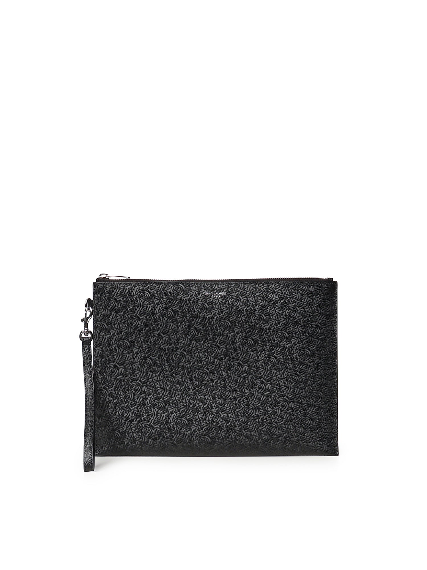 Porta tablet Saint Laurent Paris in pelle goffrata grain de poudre 683865 BTY0N1000 SAINT LAURENT 
