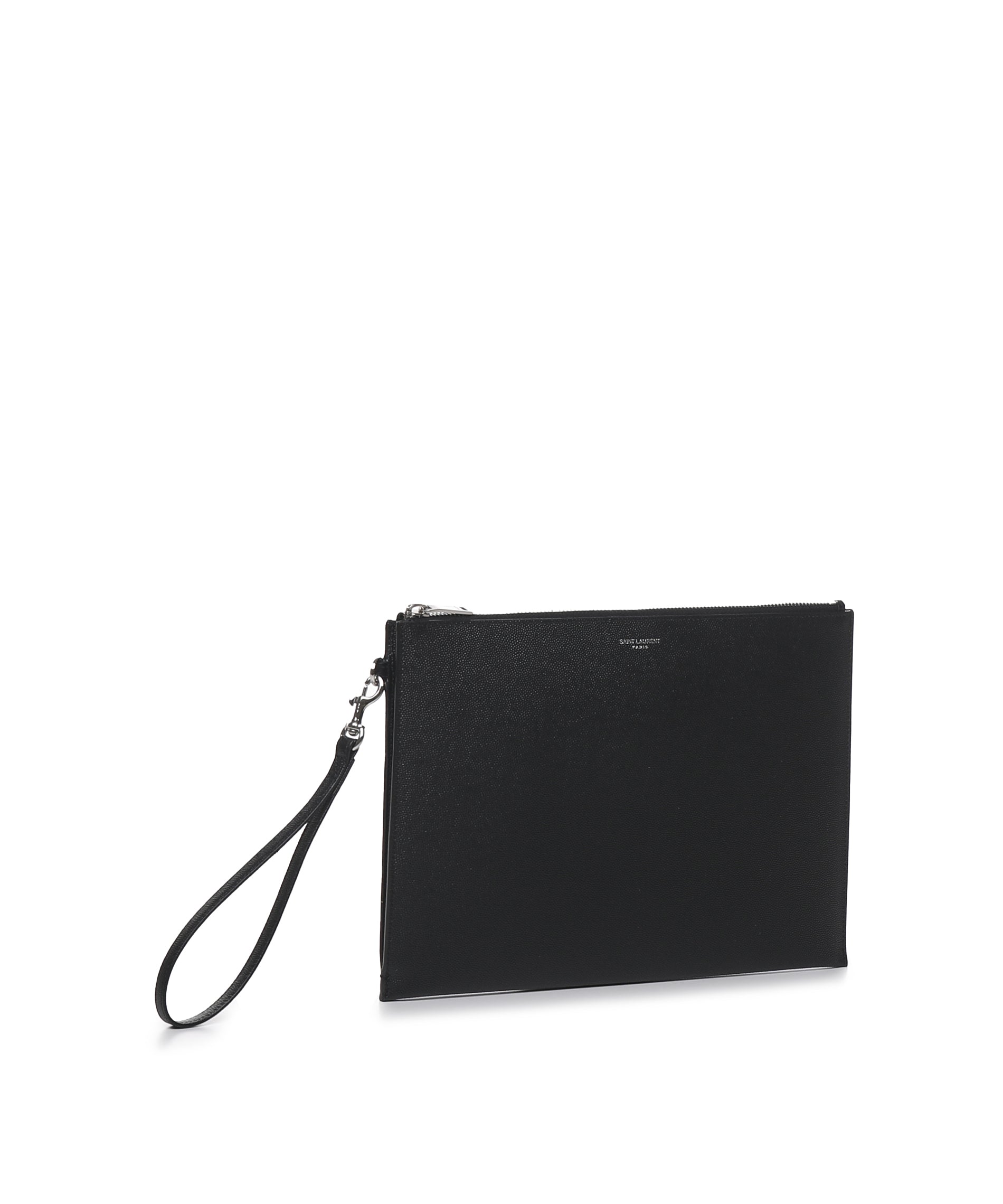 Porta tablet Saint Laurent Paris in pelle goffrata grain de poudre 683865 BTY0N1000 SAINT LAURENT 