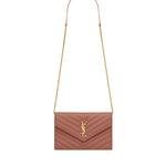 Portafogli con catena Envelope Cassandre in pelle 742920 AAA445922 SAINT LAURENT 