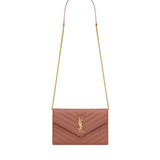 Portafogli con catena Envelope Cassandre in pelle 742920 AAA445922 SAINT LAURENT 