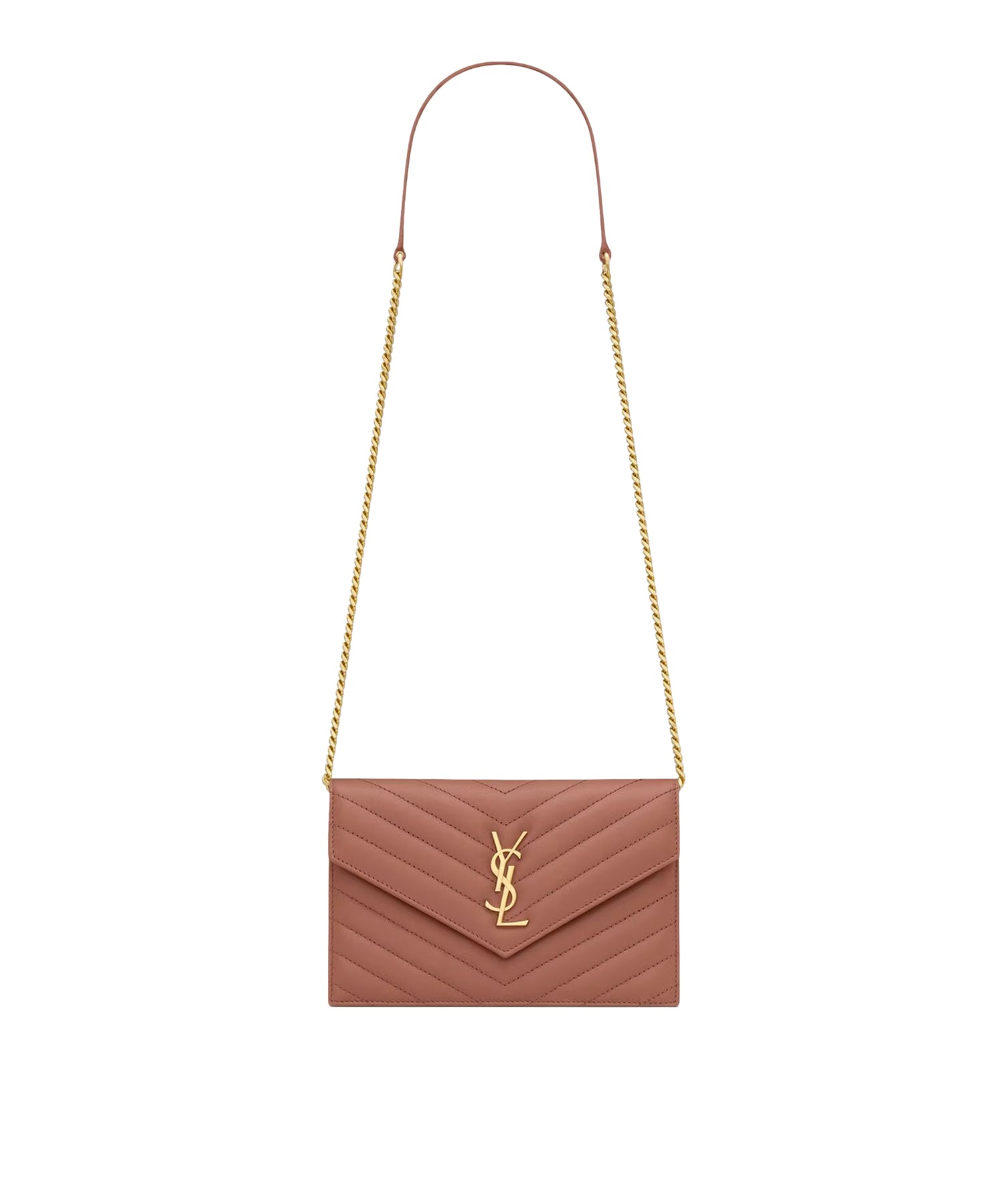 Portafogli con catena Envelope Cassandre in pelle 742920 AAA445922 SAINT LAURENT 