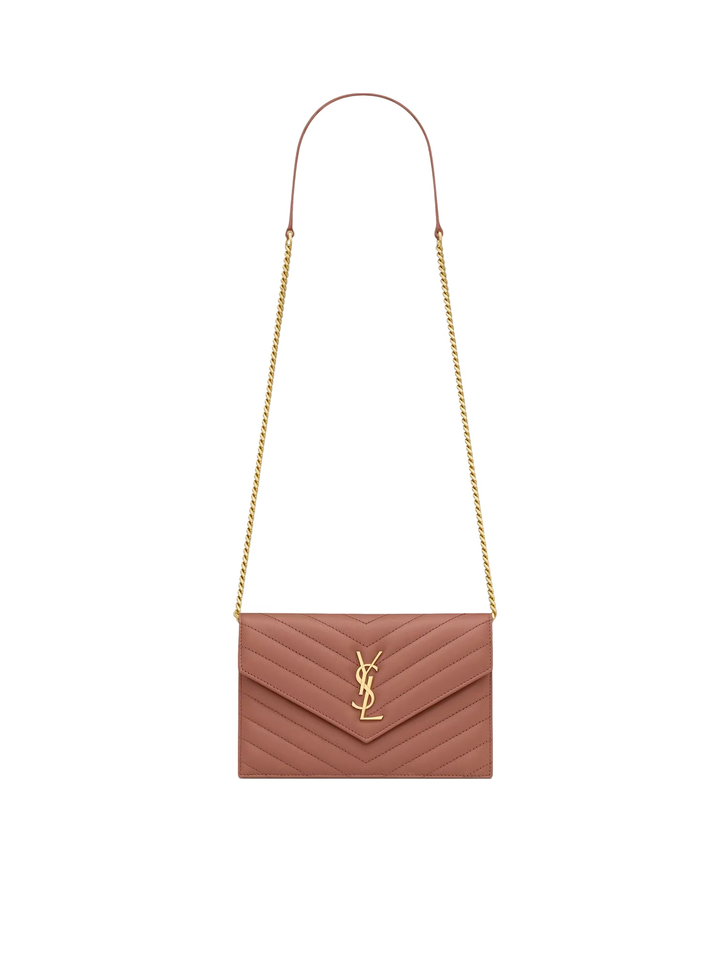 Portafogli con catena Envelope Cassandre in pelle 742920 AAA445922 SAINT LAURENT 