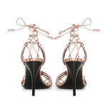 Sandali Babylone in pelle metallizzata 785706 0NL005912 SAINT LAURENT 