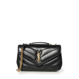 Borsa Loulou small in pelle di agnello trapuntata 801437 AAEAX1000 SAINT LAURENT 