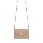 Pochette Envelope con catena Cassandre in pelle grain de poudre 857605 BOW012721 SAINT LAURENT 
