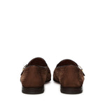 Mocassino con doppia fibbia in suede intrecciato MCNC19061LA3S AYCM21 SANTONI 