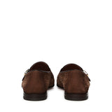 Mocassino con doppia fibbia in suede intrecciato MCNC19061LA3S AYCM21 SANTONI 