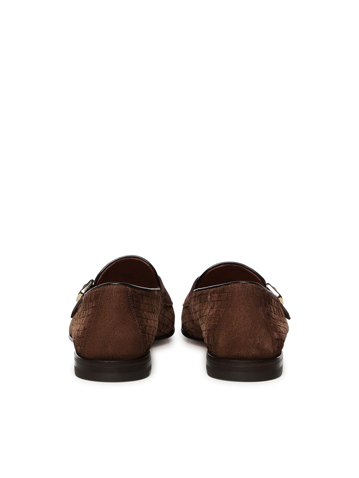 Mocassino con doppia fibbia in suede intrecciato MCNC19061LA3S AYCM21 SANTONI 