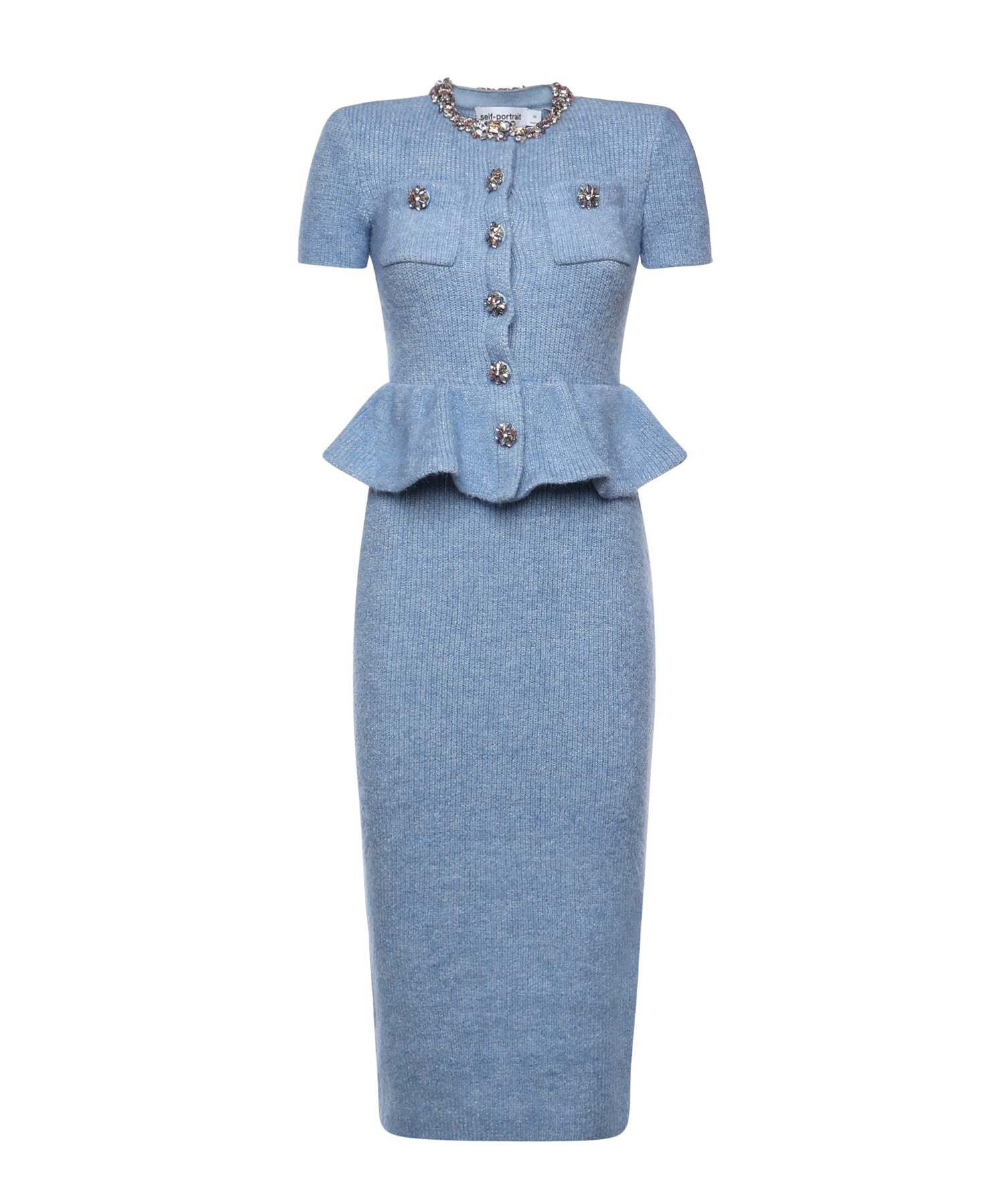 Abito midi in maglia RS26106M BL SELF-PORTRAIT 