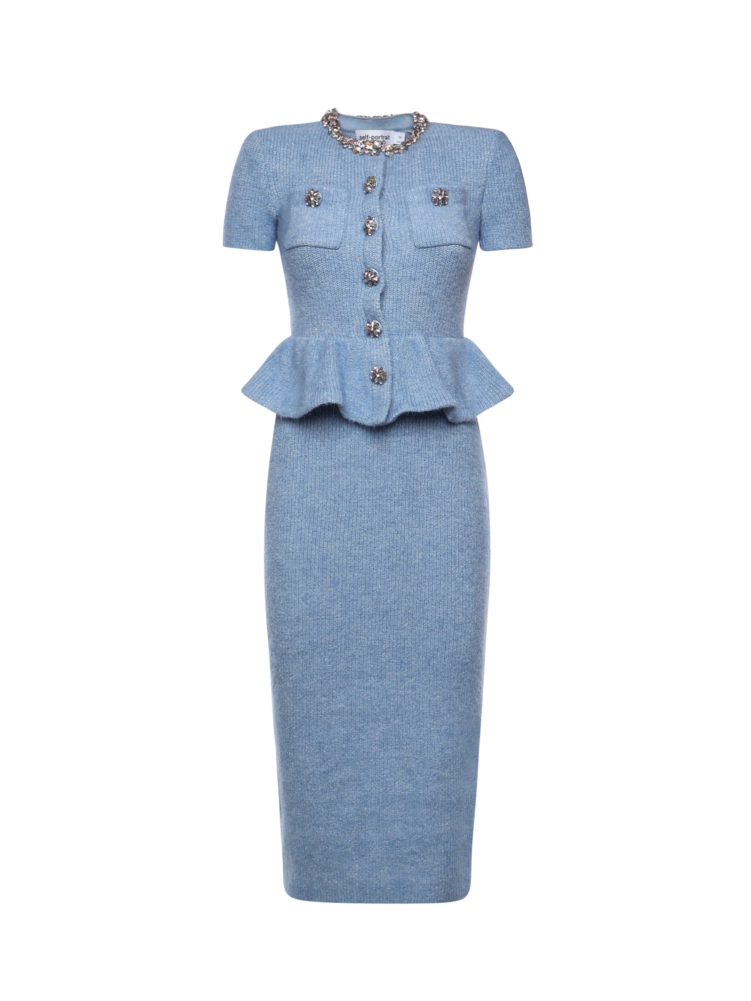 Abito midi in maglia RS26106M BL SELF-PORTRAIT 