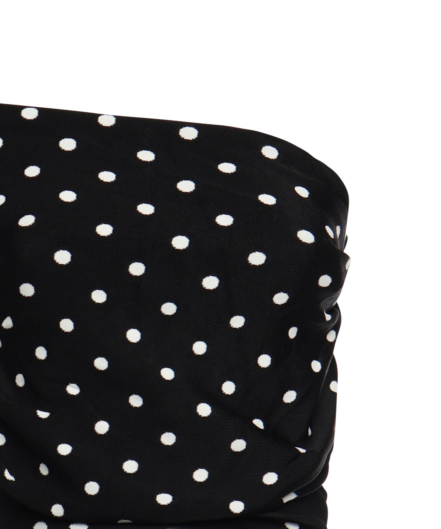 Abito midi in maglia drappeggiata a pois <BR/> RS26108MA B SELF-PORTRAIT 