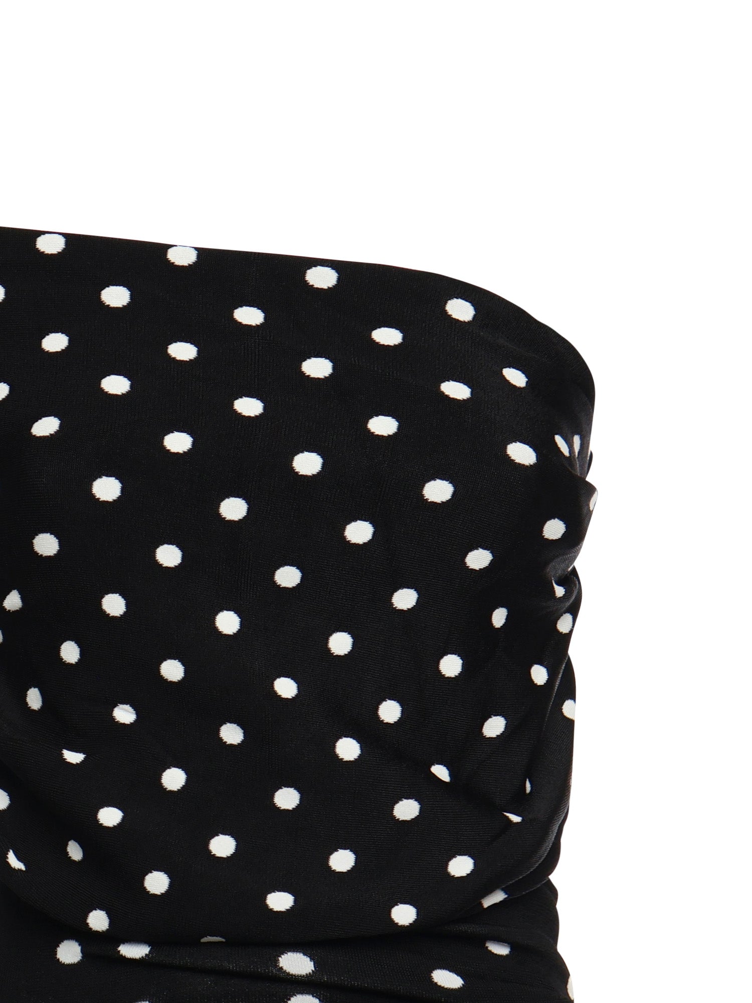 Abito midi in maglia drappeggiata a pois <BR/> RS26108MA B SELF-PORTRAIT 
