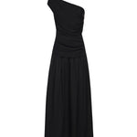 Abito midi in maglia drappeggiata RS26108M B SELF-PORTRAIT 