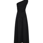 Abito midi in maglia drappeggiata RS26108M B SELF-PORTRAIT 