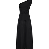 Abito midi in maglia drappeggiata RS26108M B SELF-PORTRAIT 
