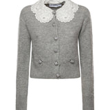 Cardigan con colletto in pizzo RS26123C GR SELF-PORTRAIT 
