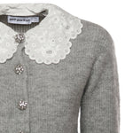 Cardigan con colletto in pizzo RS26123C GR SELF-PORTRAIT 