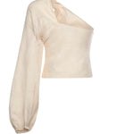 Top con maniche drappeggiate RS26207T C SELF-PORTRAIT 