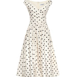 Abito midi in cotone a pois RS26209M C SELF-PORTRAIT 