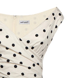 Abito midi in cotone a pois RS26209M C SELF-PORTRAIT 