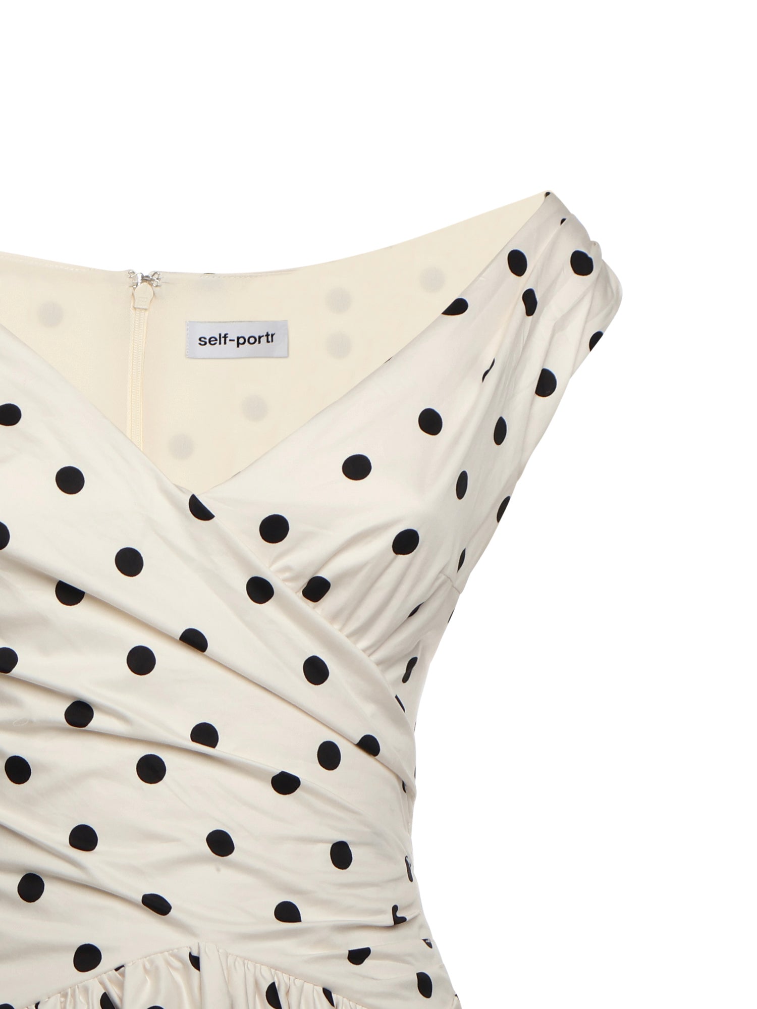 Abito midi in cotone a pois RS26209M C SELF-PORTRAIT 