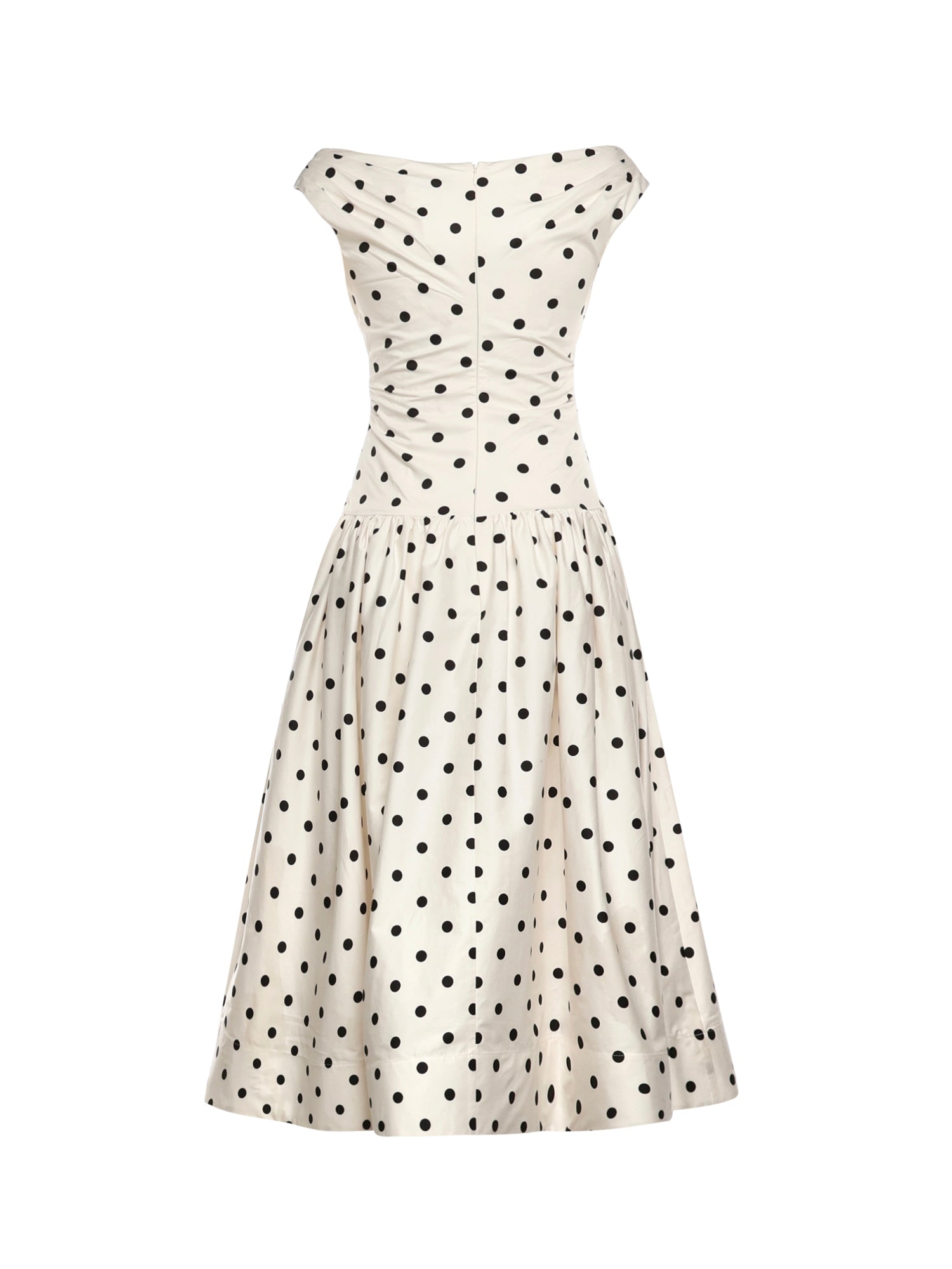 Abito midi in cotone a pois RS26209M C SELF-PORTRAIT 
