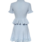 Mini abito con maglia con volant SS26049SA BL SELF-PORTRAIT 